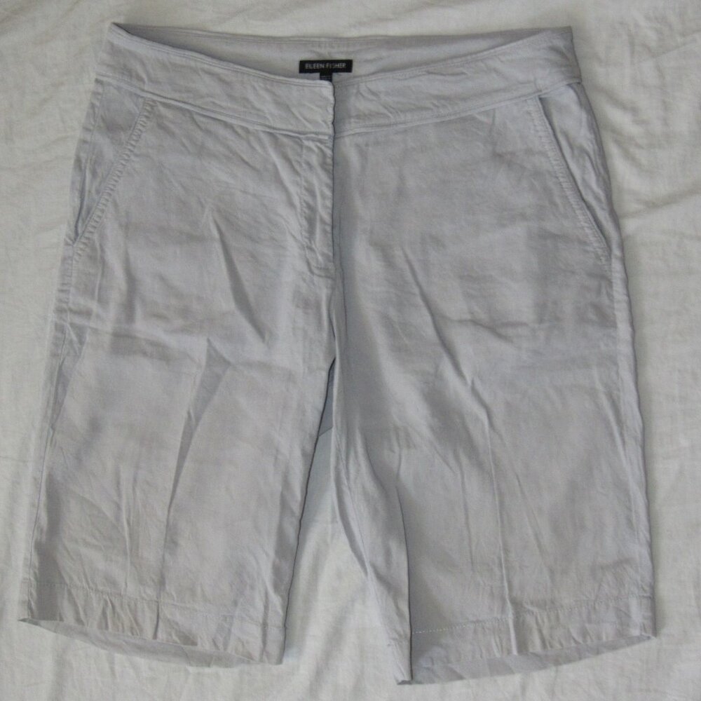Eileen Fisher Light Gray Bermuda Shorts